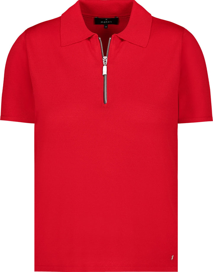 Zip Polo - Red