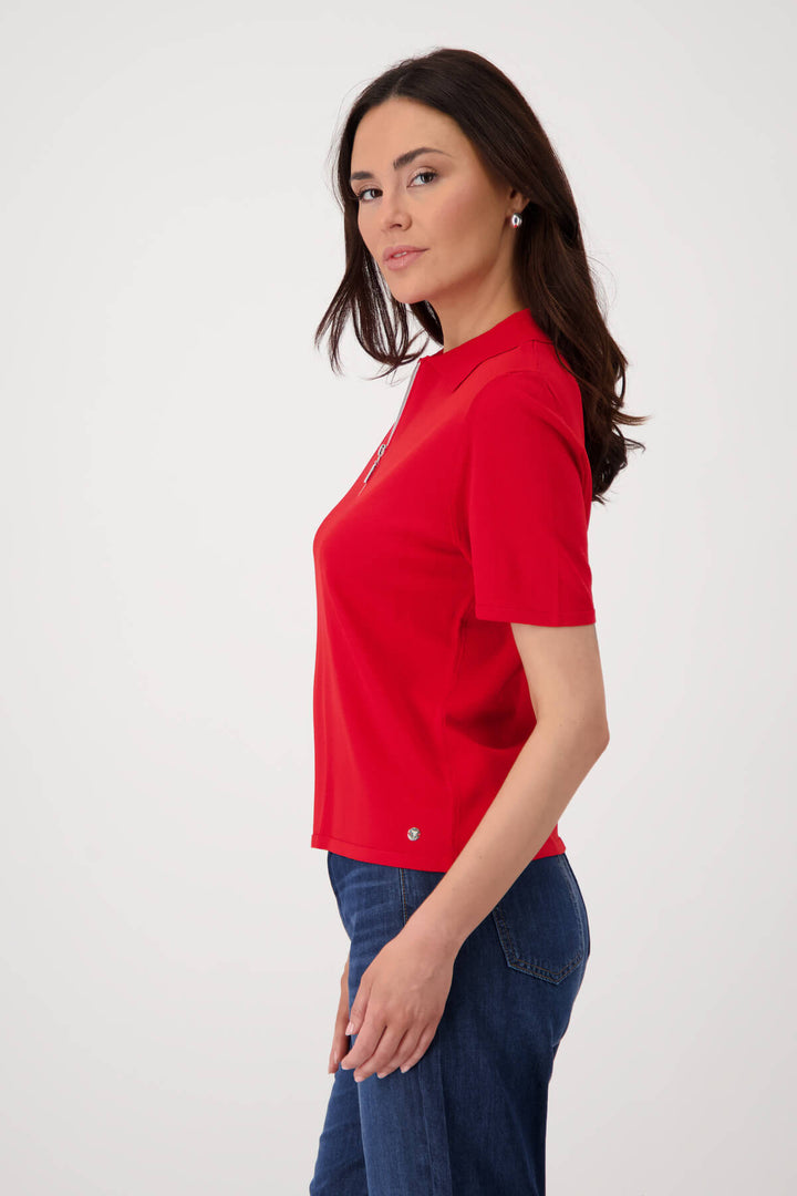 Zip Polo - Red