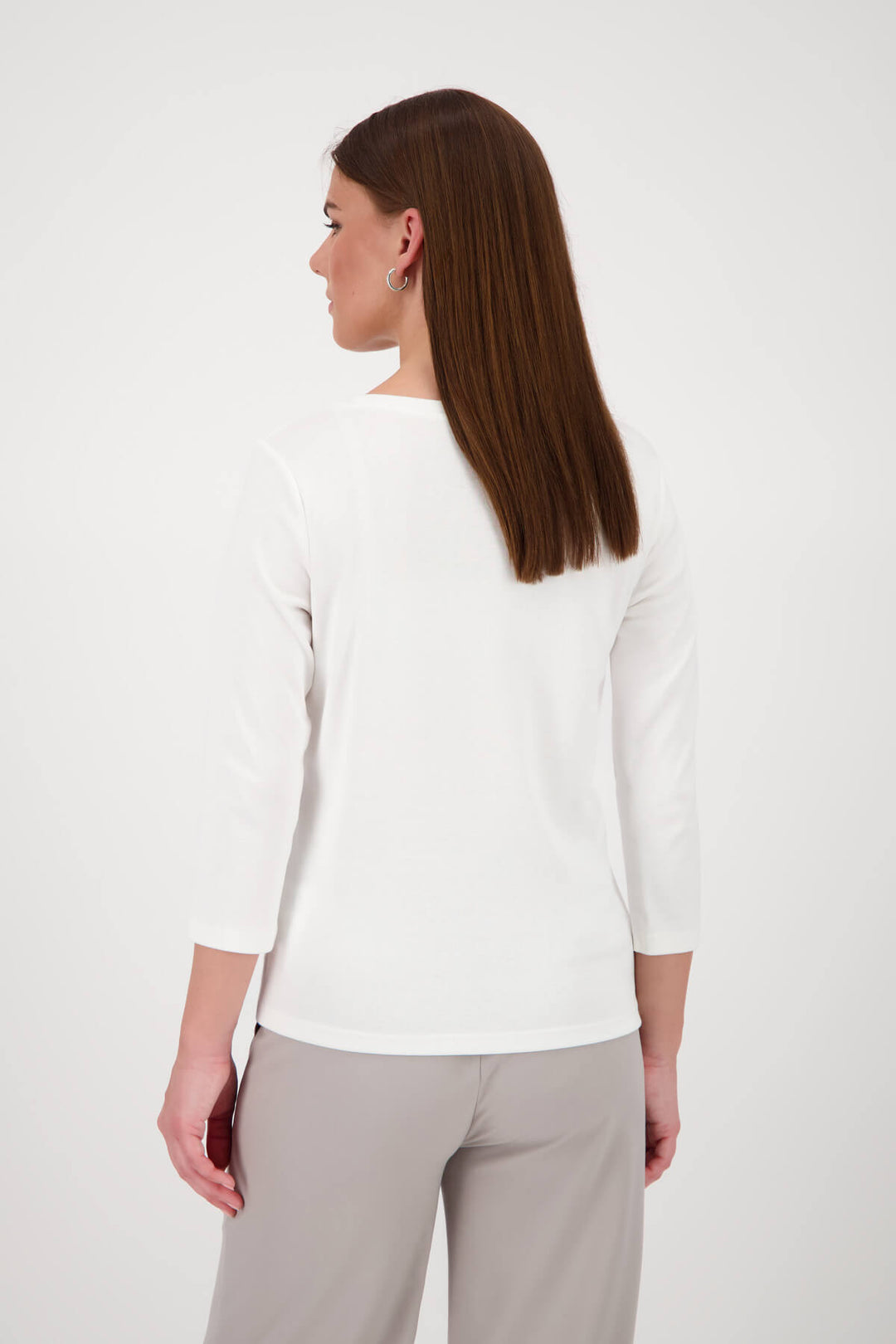 Landscape Long Sleeve Top - White/Green