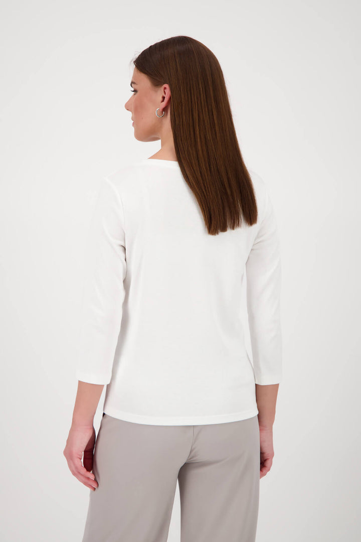 Landscape Long Sleeve Top - White/Green
