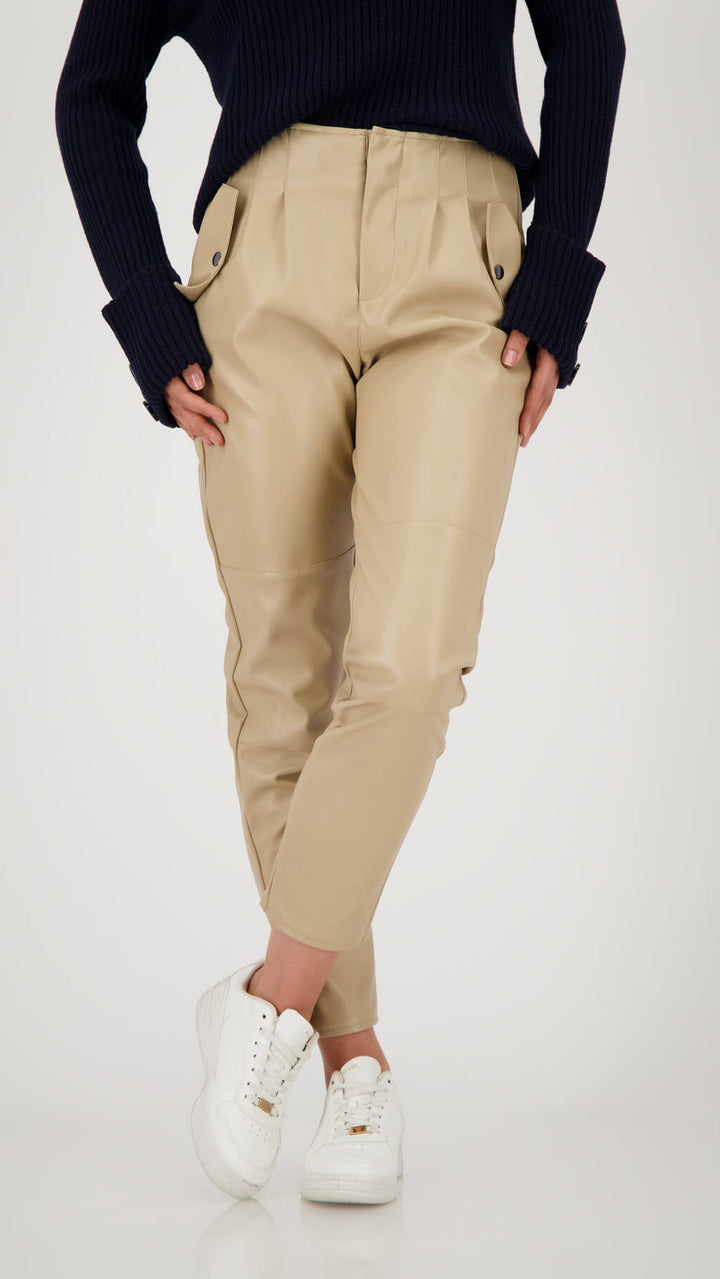 Champs Elysse Faux Leather Pant - Cinnamon