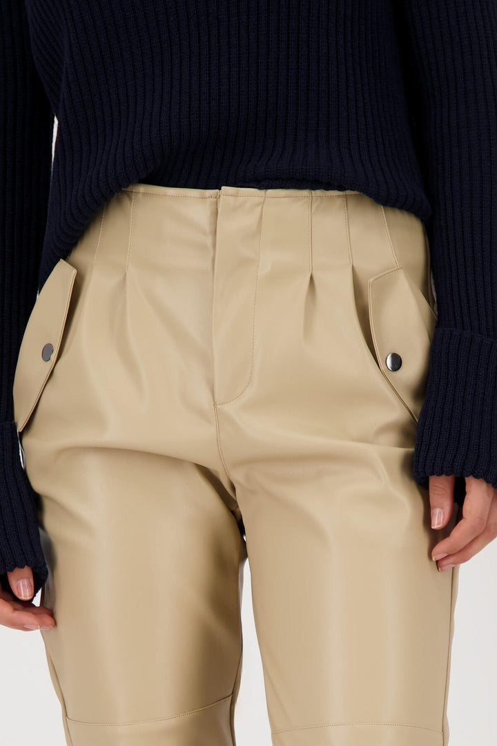 Champs Elysse Faux Leather Pant - Cinnamon