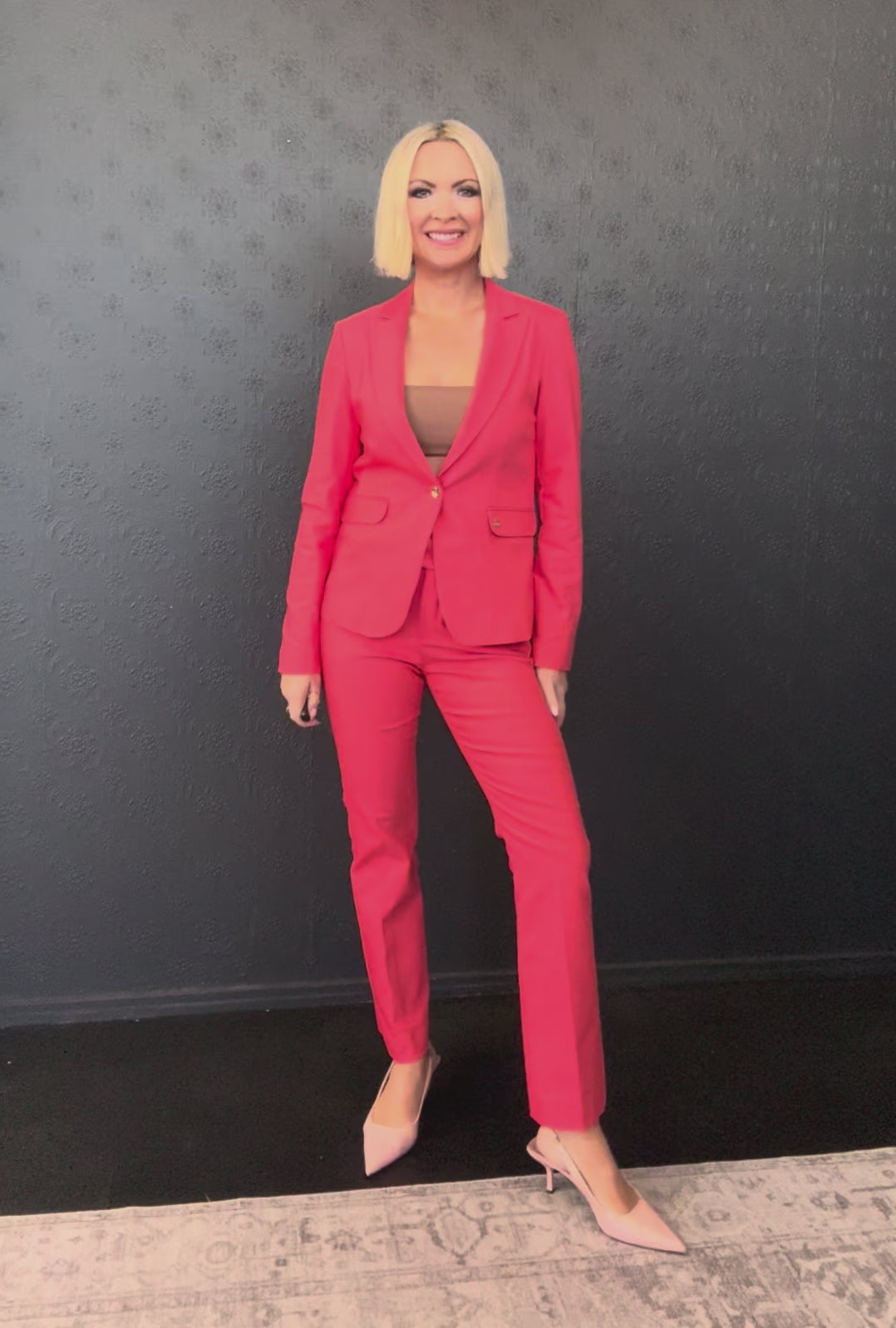 Ellen Night Pant - Cayenne Coral