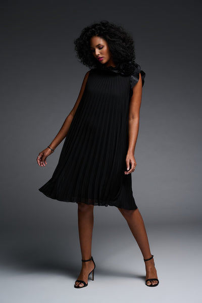 Pleated Dress - Black 223728 Size 6