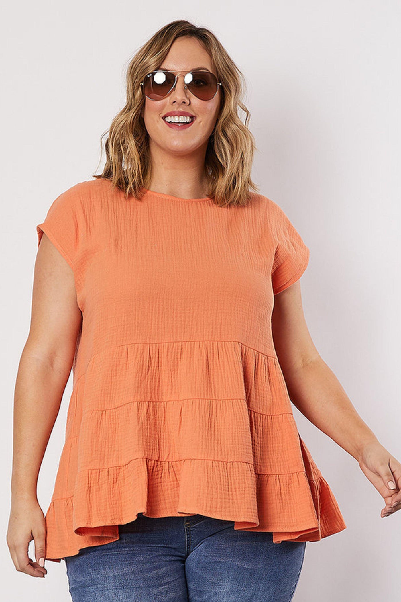 Tiered Top - Orange