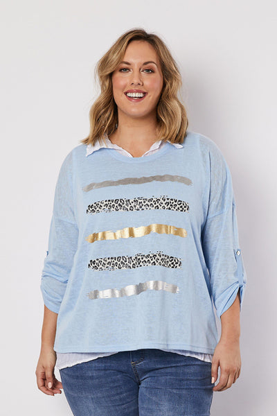 Panel 2 in 1 Top - Blue