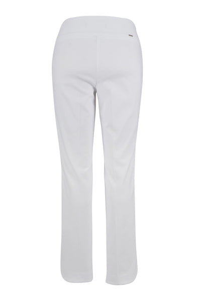Pant - Basic 28 Inch Petal Slit Pant (White) - The Wardrobe