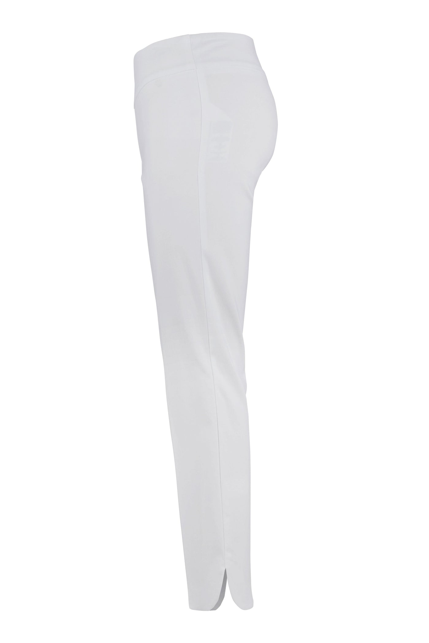 Pant - Basic 28 Inch Petal Slit Pant (White) - The Wardrobe