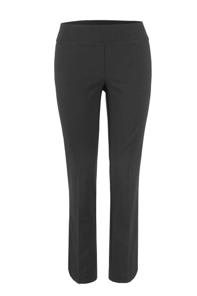 Pant - Basic 28 Inch Petal Slit Pant (Black) - The Wardrobe