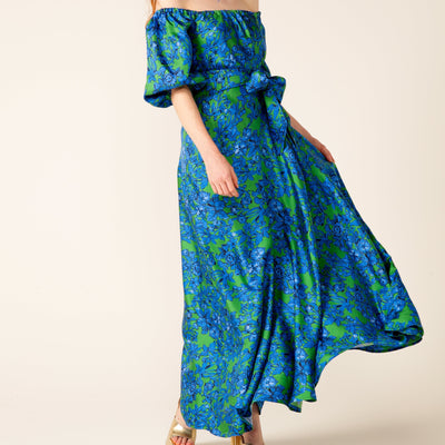 Aquamarine Clips Gown - Iris Emerald