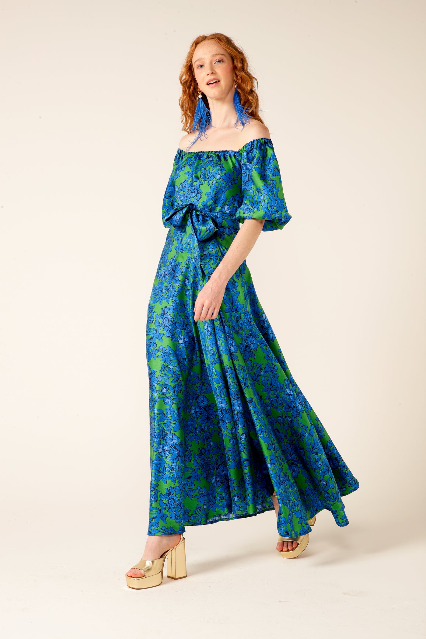 Aquamarine Clips Gown - Iris Emerald