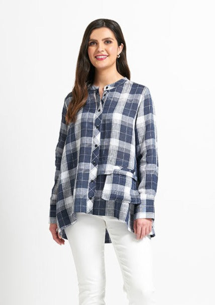 Take A Stand Shirt - Navy/White