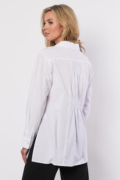 Embroidered Front Shirt - White
