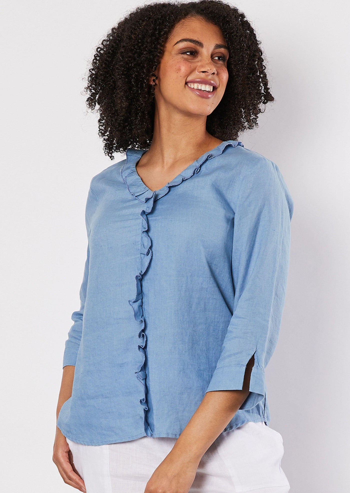 Tiffany Shell Top - Powder Blue