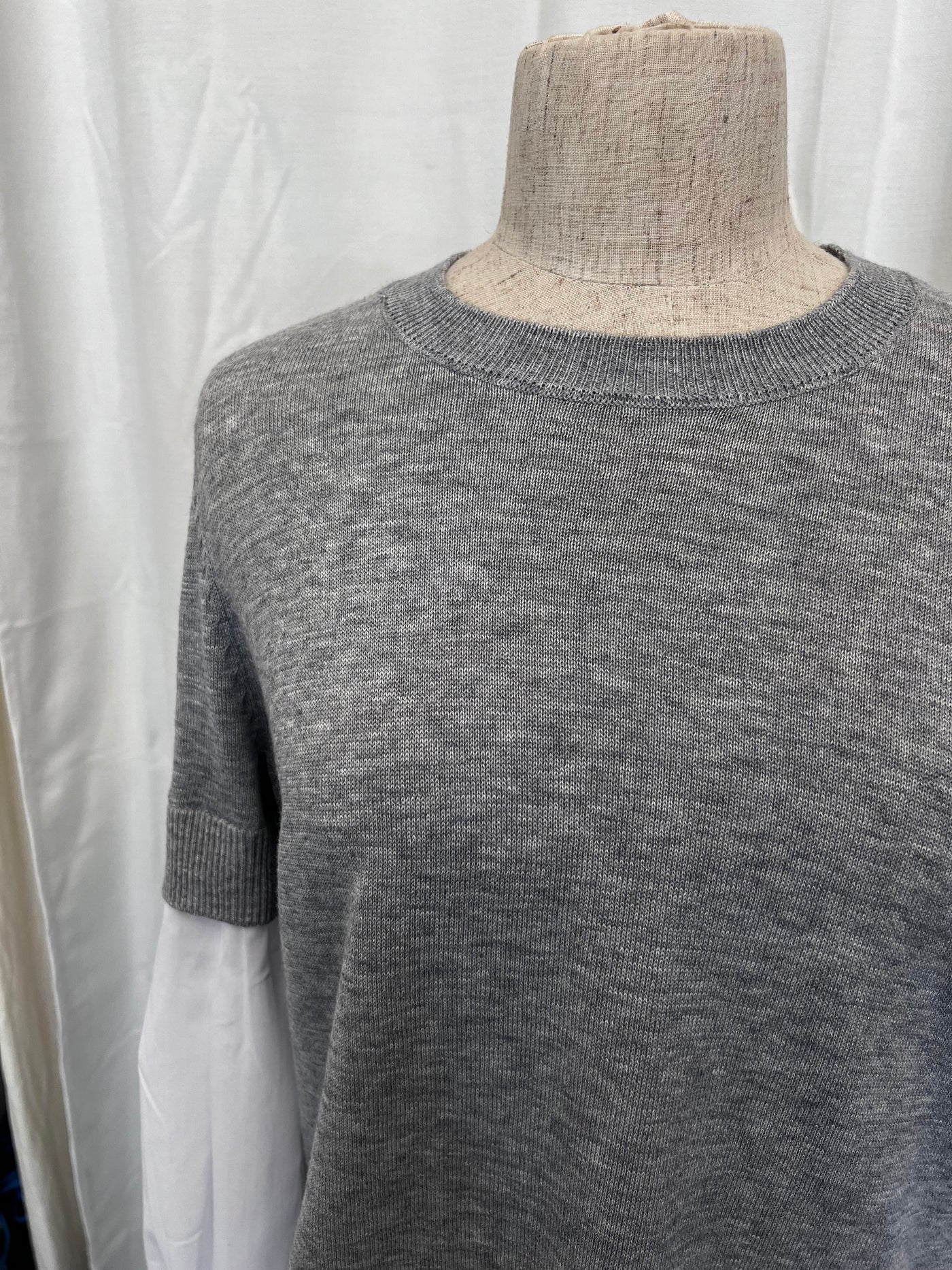 Puff & Ready Sweater - Silver Marl/White