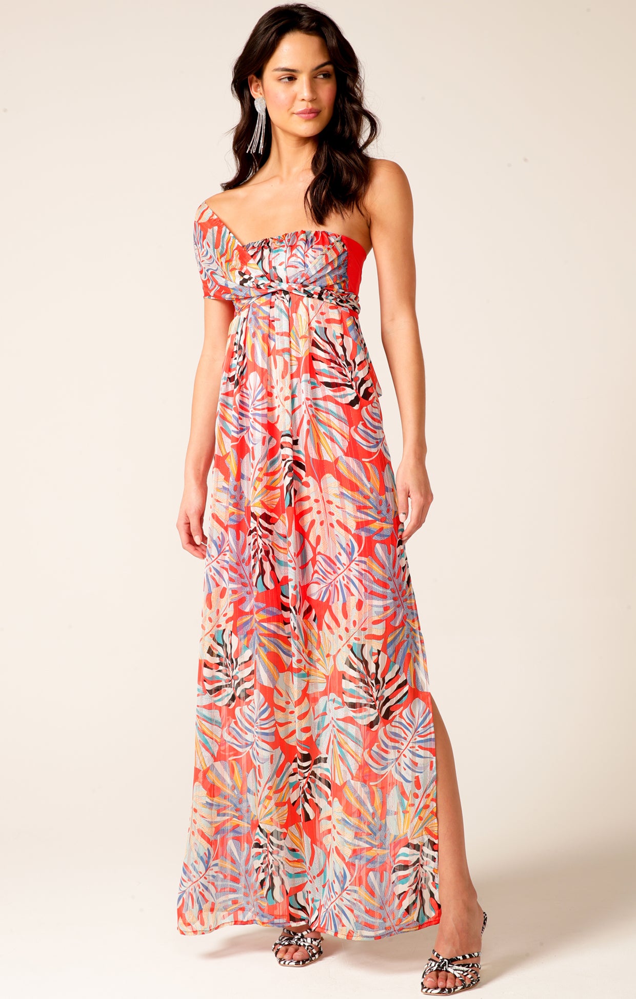 Paradise Hawaiian  Maxi Dress - Red Size 14