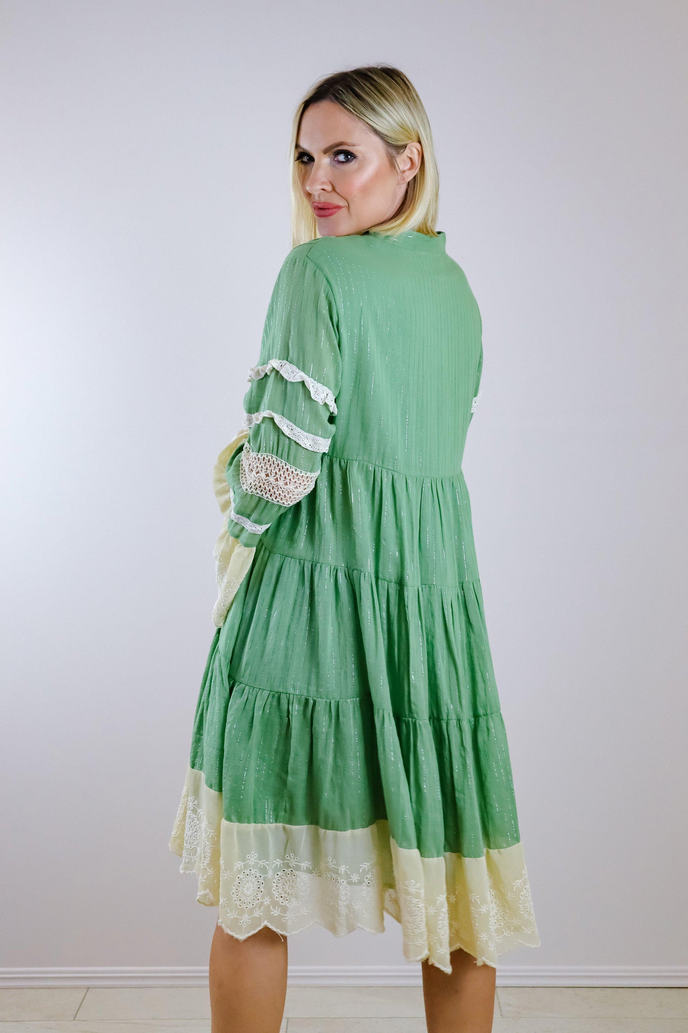 Emerald Green Lace Dress