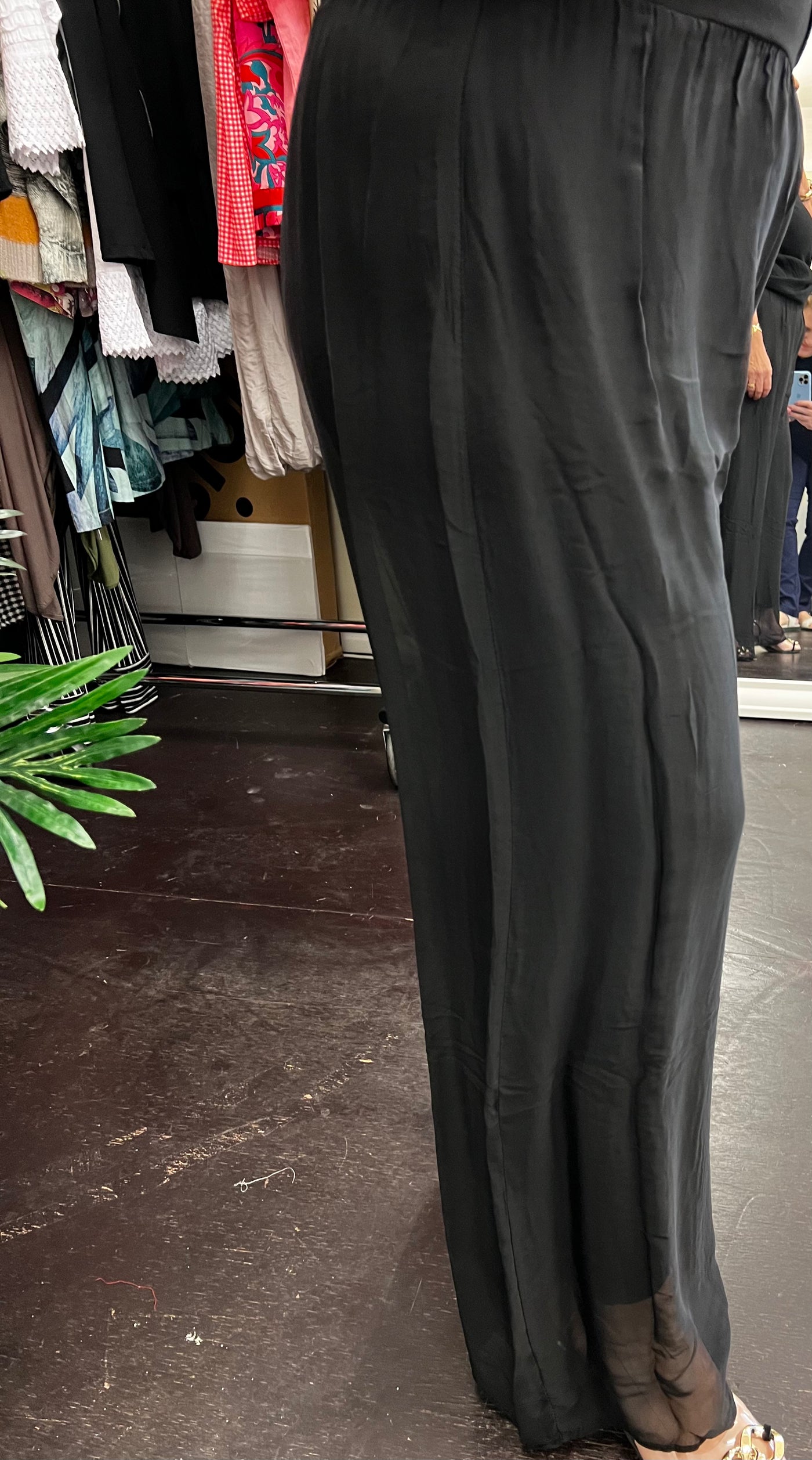 Silky Plain Pant - Black Size S